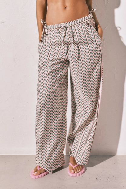 Women Secret Multicoloured Women Geometric Print Long Trousers SKU: 5543701_98 Image 04