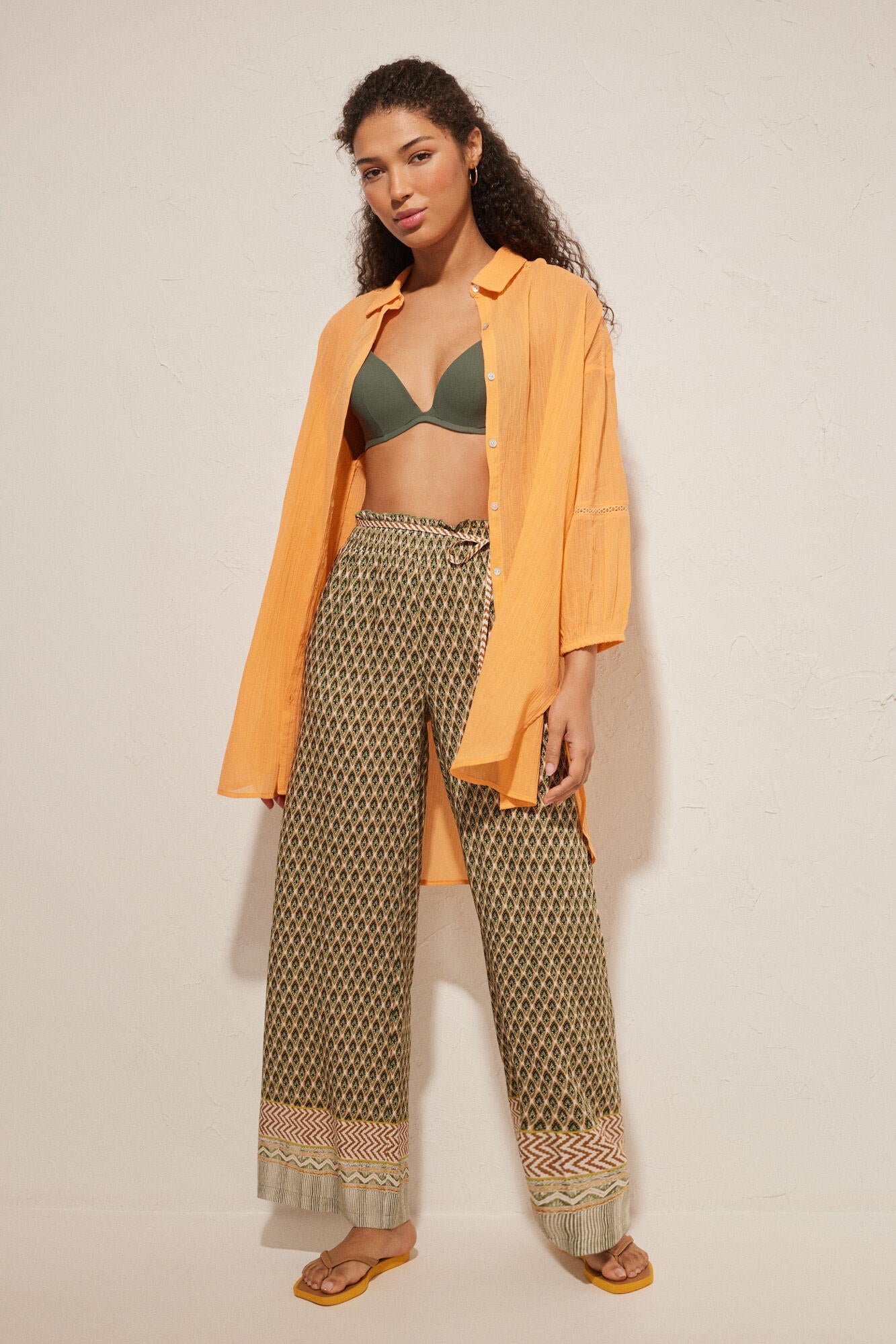 Printed Loose Fit Trousers_5547395_29_03