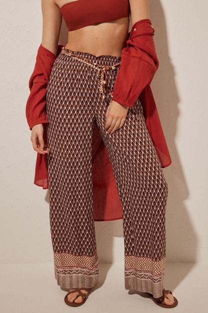 Printed Loose Fit Trousers_5547396_73_03