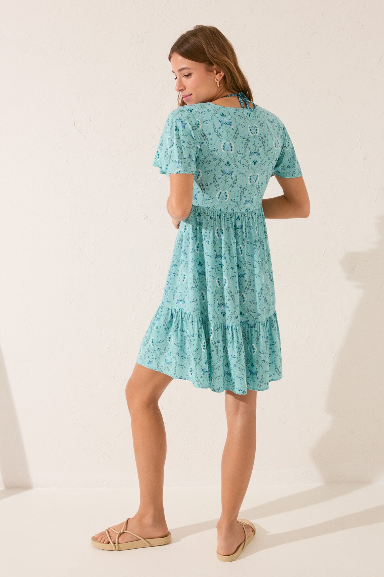 Women Secret_Short Dress with Flower Print Ruffles_5549915_19_04