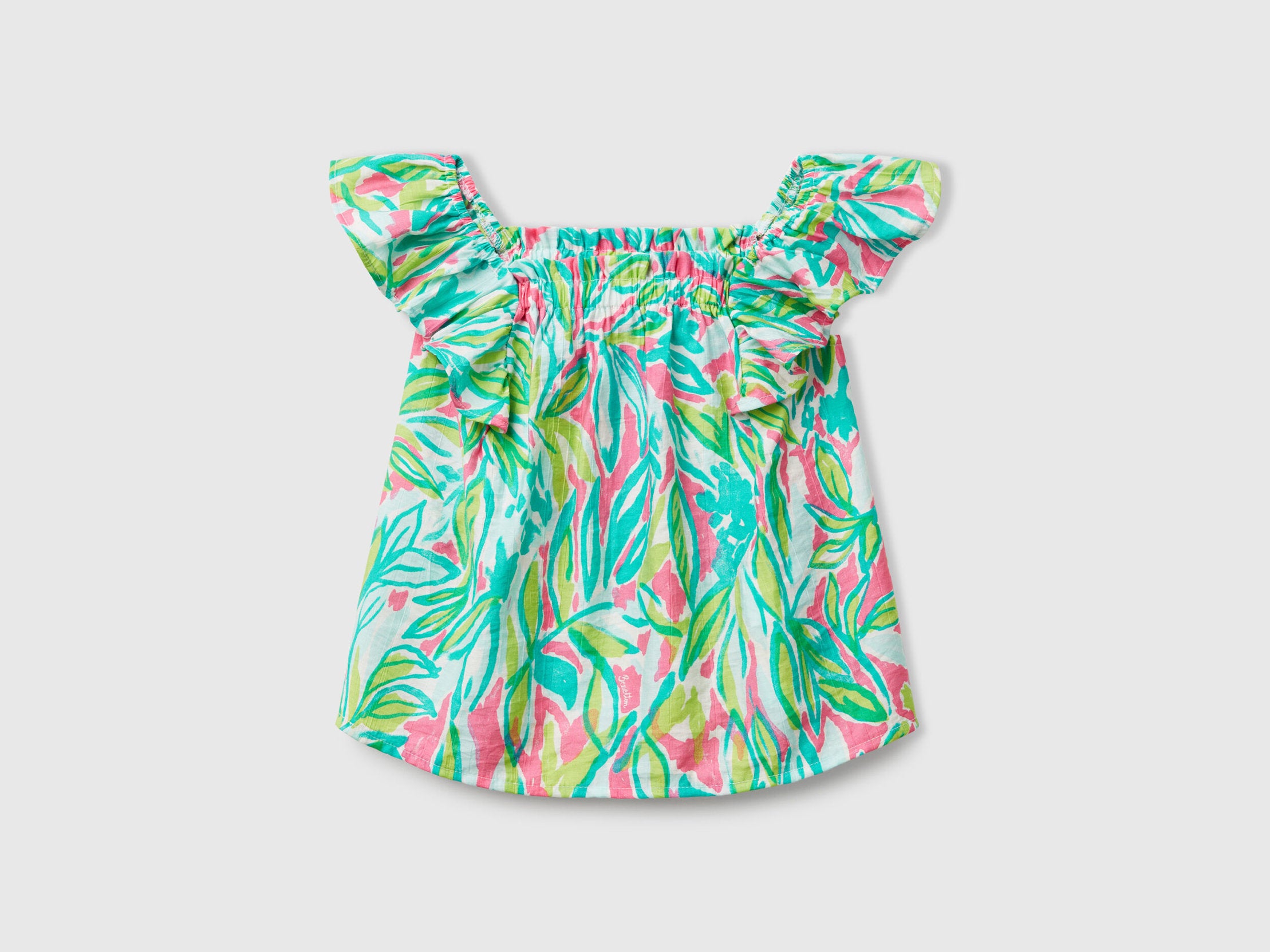 Benetton_Top with Floral Print_55M6GH006_73J_01