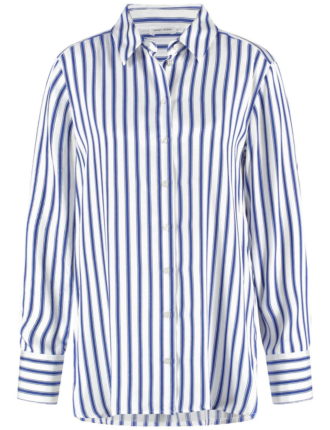 Gerry Weber_Striped Shirt Blouse with a Satin Finish_560075-31413_8074_01