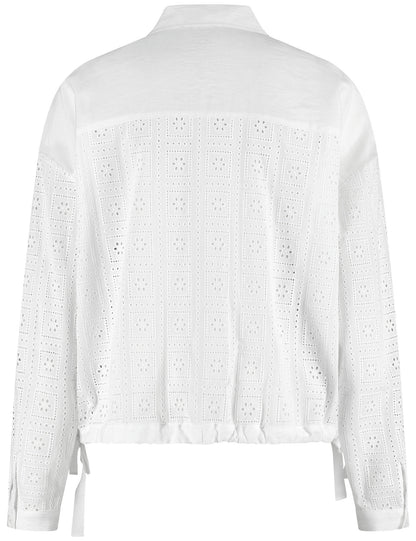 Gerry Weber_Sophisticated Blouse with Floral Perforated Lace_560113-31494_99600_02