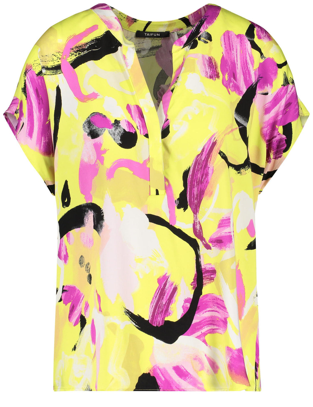 Short Sleeve Blouse With An All-Over Print_560312-11019_4142_01