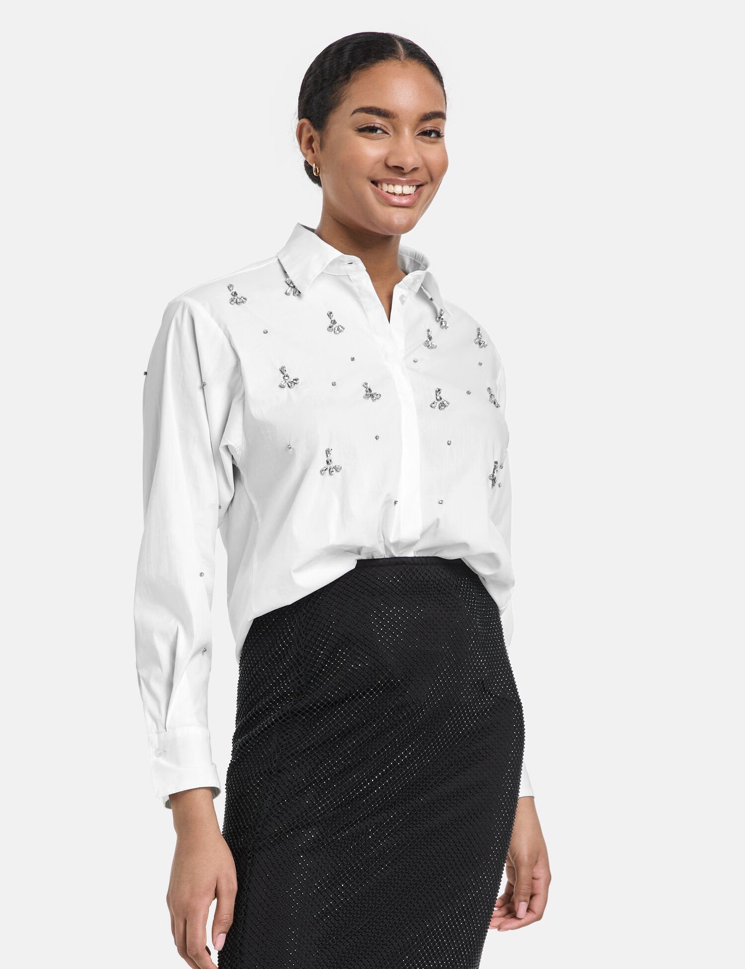 Cotton Blouse With Rhinestone Embellishment_560342-11116_9600_01