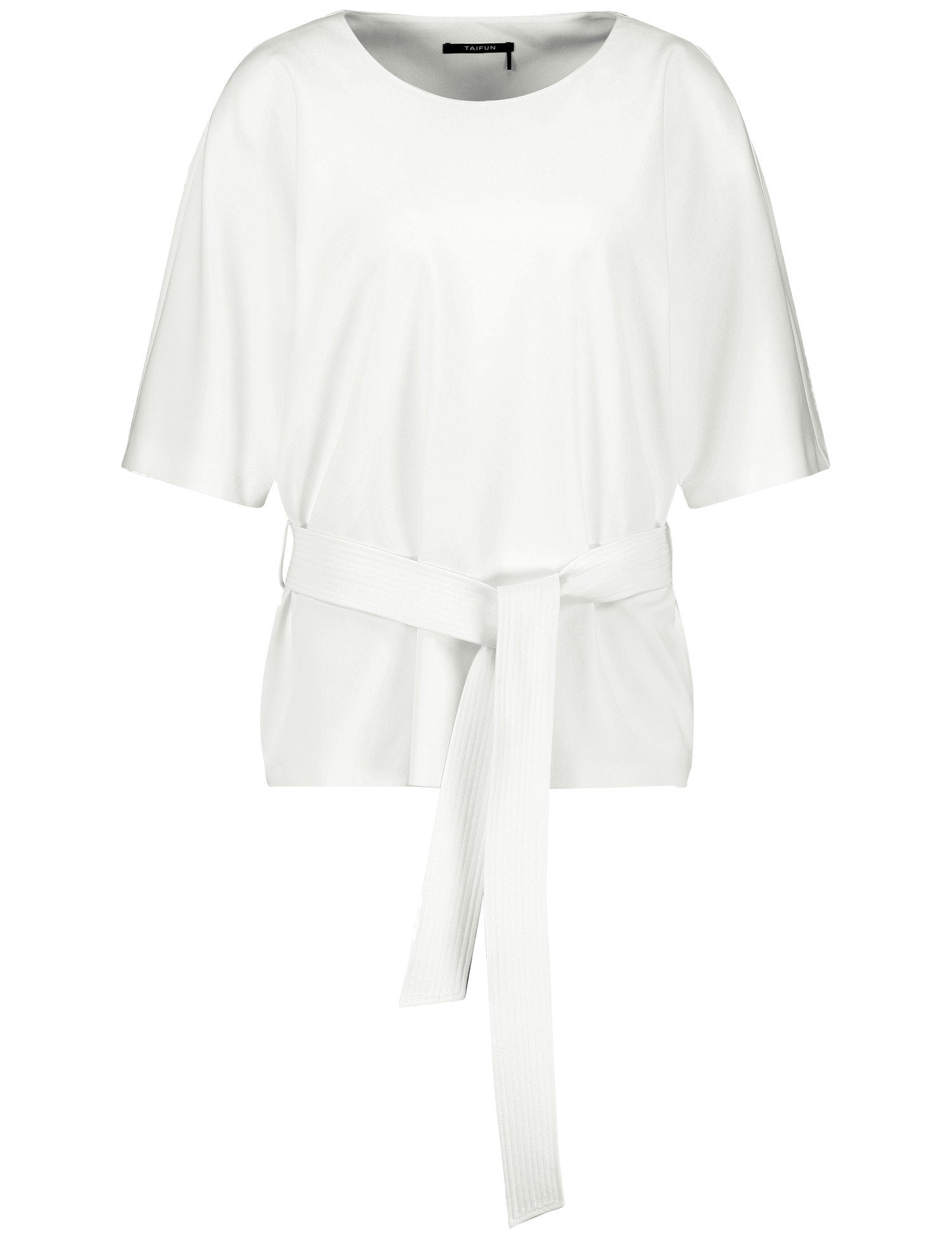 Blouse With A Tie-Around Belt_560387-11089_9700_07