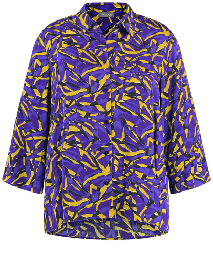 3/4-Sleeve Blouse With An All-Over Print_560503-21105_3482_02