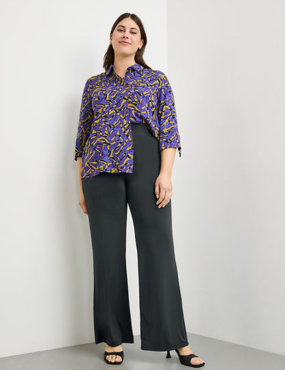 3/4-Sleeve Blouse With An All-Over Print_560503-21105_3482_05