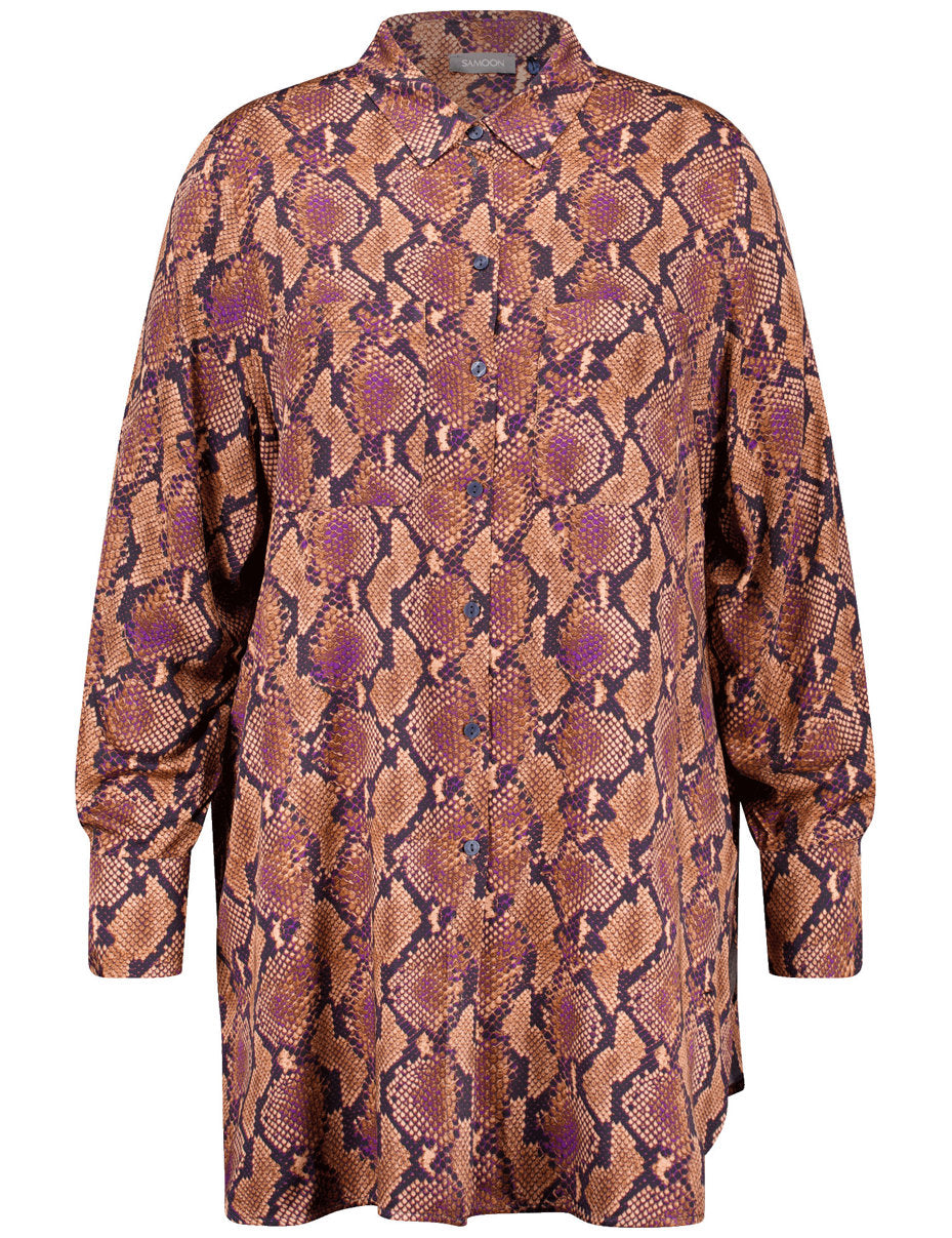 Long Blouse with A Snakeskin Print_560522-21155_7442_02