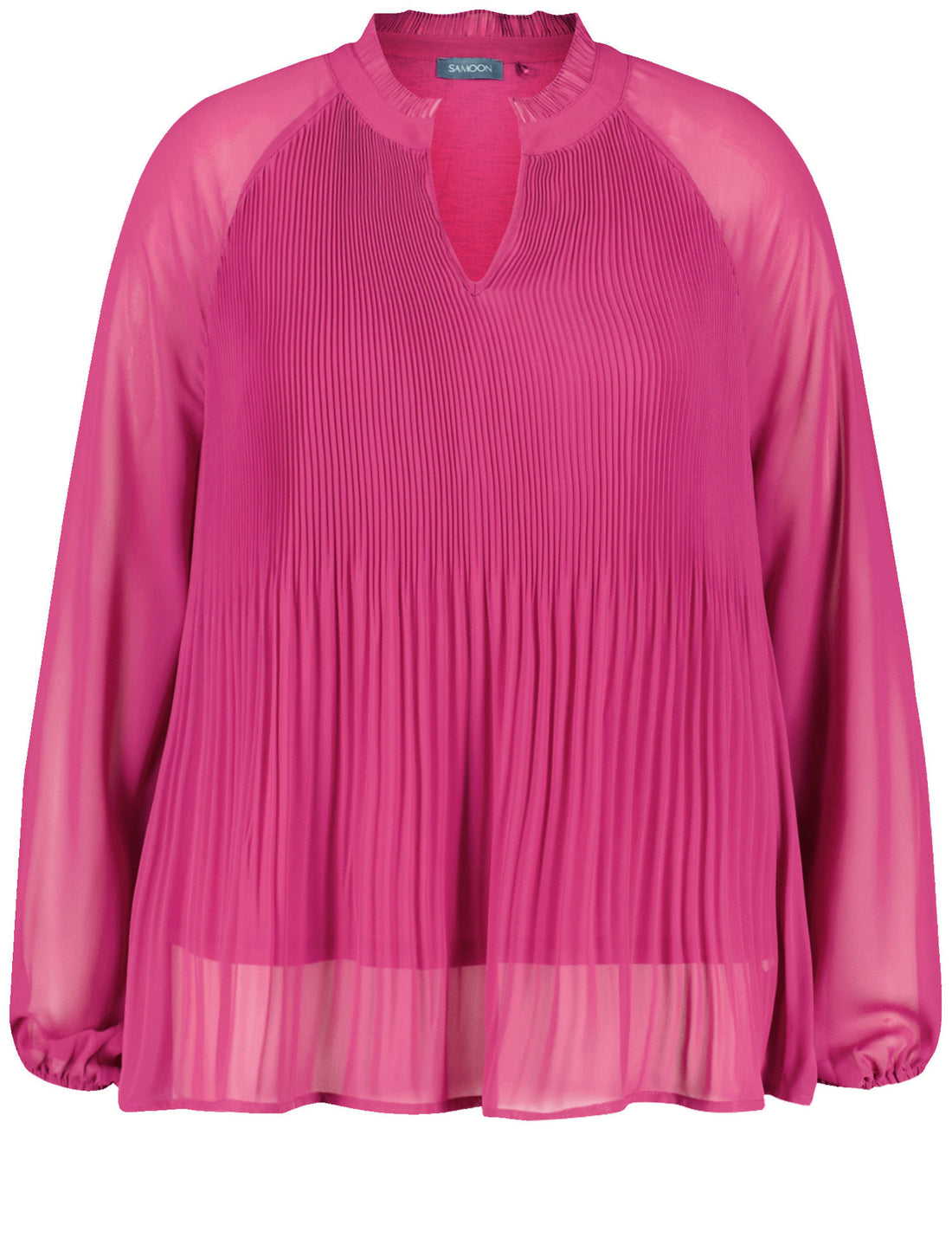 Flared Pleated Blouse With Balloon Sleeves_560534-21133_3500_02