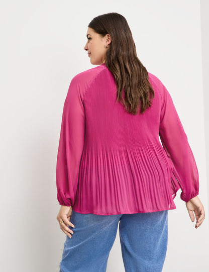 Flared Pleated Blouse With Balloon Sleeves_560534-21133_3500_08