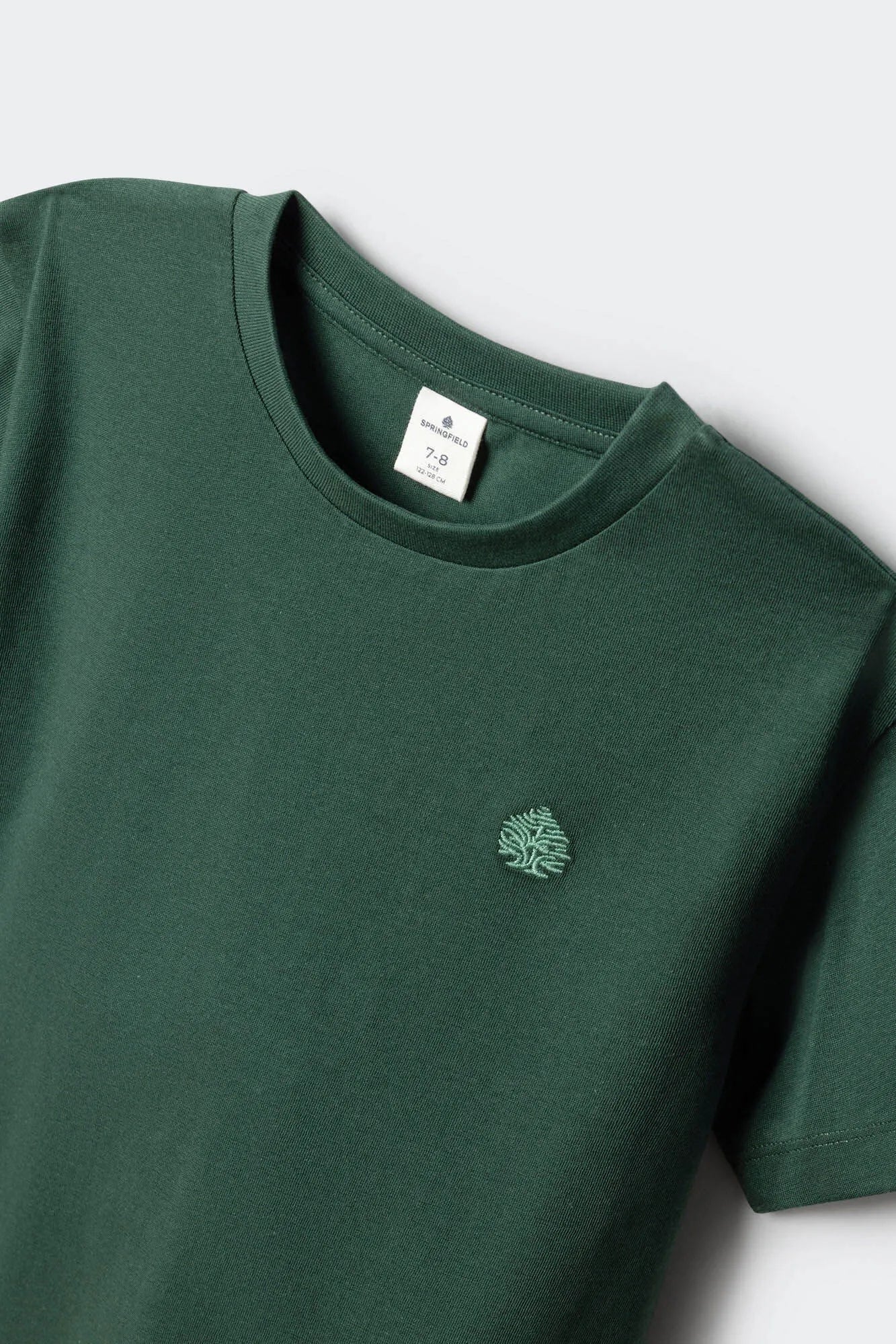 Springfield Green Boys Basic Short-Sleeved T-Shirt SKU: 5653264_27 Image 03
