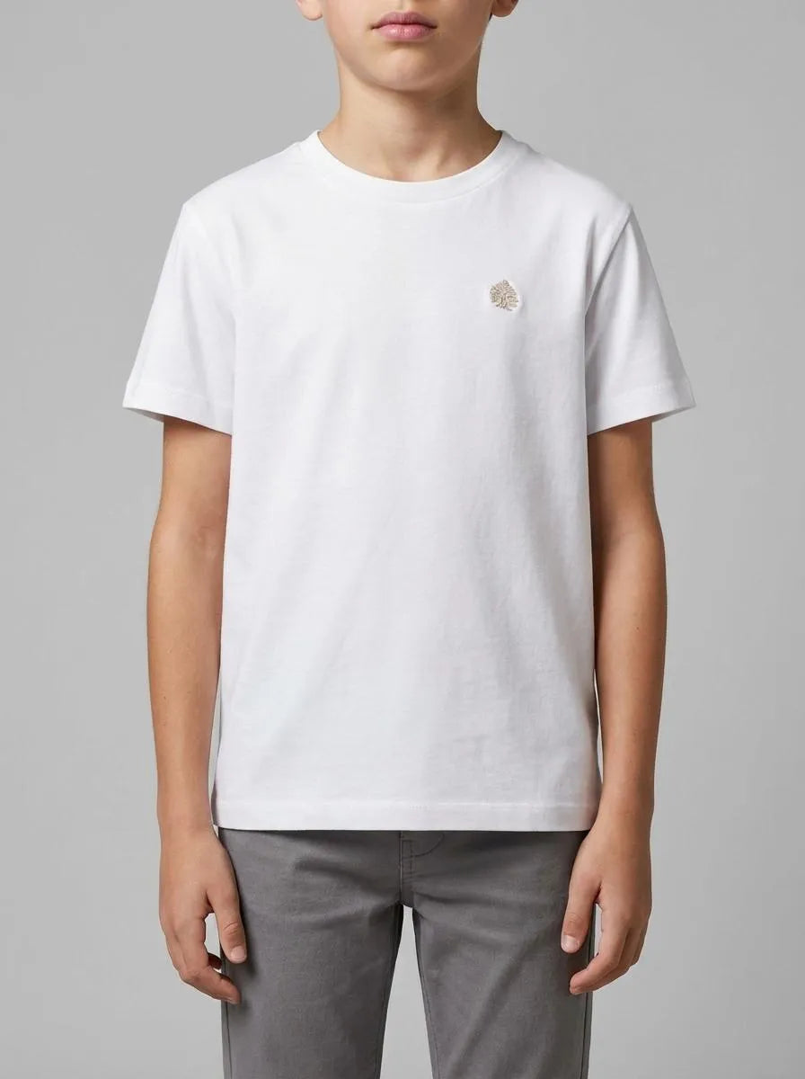 Springfield White Boys Basic Short-Sleeved T-Shirt SKU: 5653264_99 Image 00