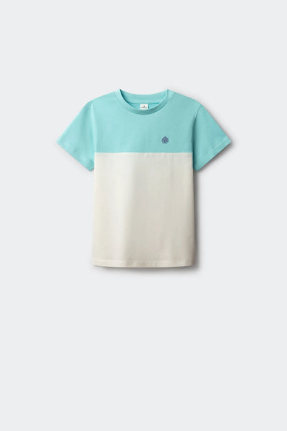 Springfield Blue Boys Color Block Short Sleeve Boys&