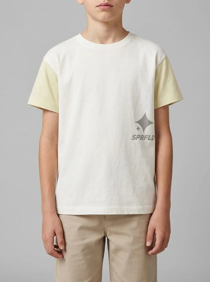 Springfield Yellow Boys Short Sleeve Contrast T-Shirt SKU: 5653281_03 Image 00
