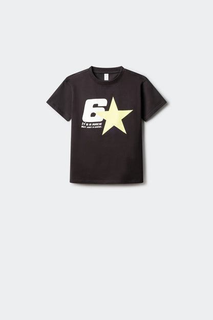 Springfield Black Boys Short Sleeve Urban T-Shirt Kids SKU: 5653282_01 Image 01
