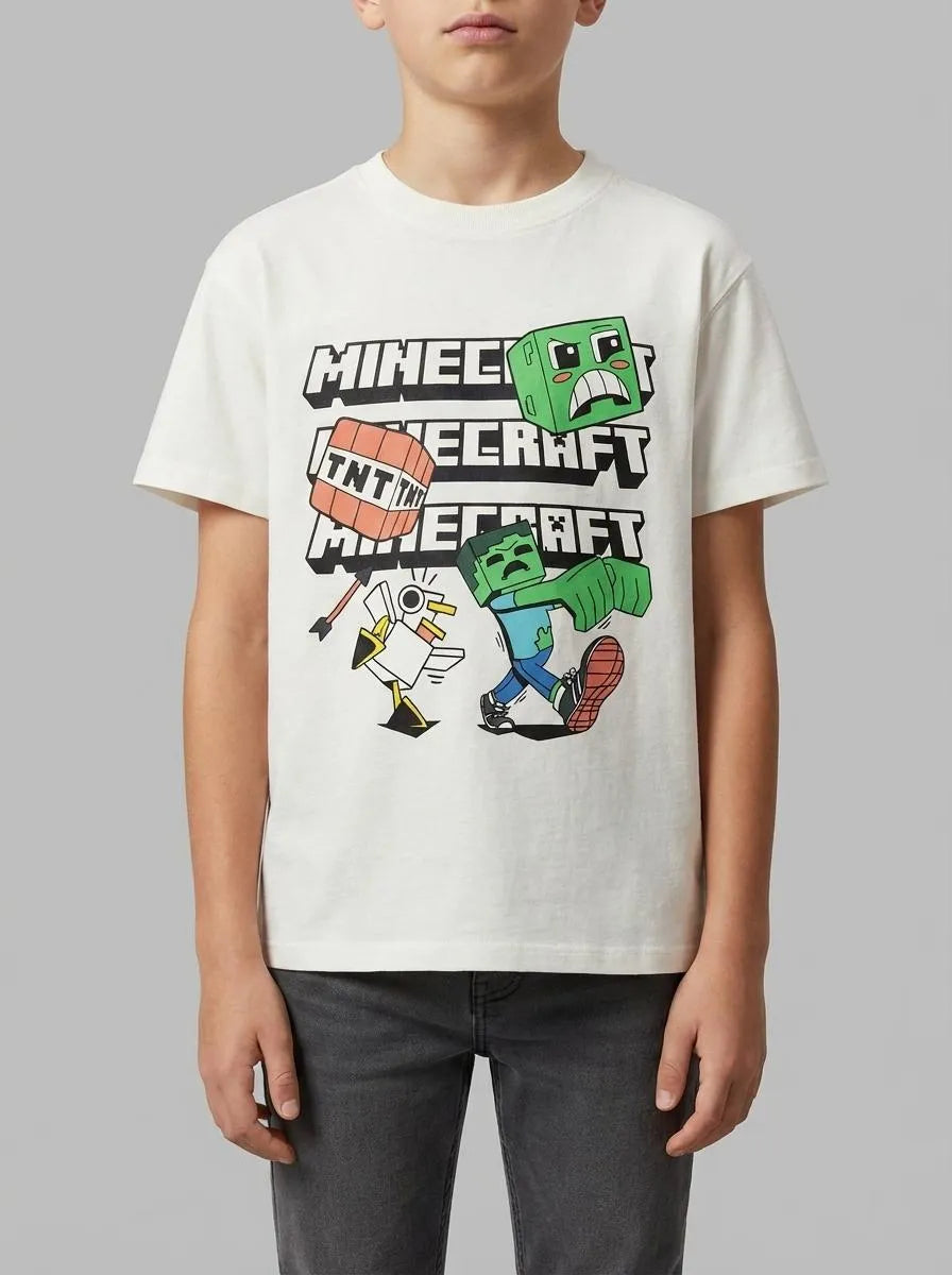 Springfield White Boys Minecraft T-Shirt SKU: 5653286_96 Image 00