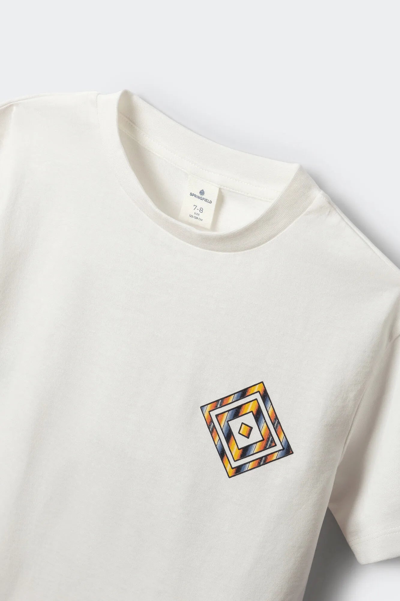 Springfield White Boys Ethnic Short-Sleeved T-Shirt SKU: 5653293_96 Image 03