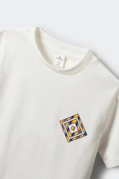 Springfield White Boys Ethnic Short-Sleeved T-Shirt SKU: 5653293_96 Image 03