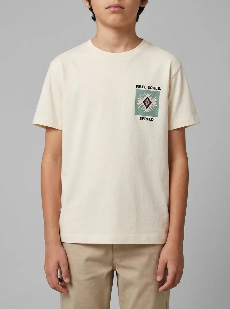 Springfield White Boys Ethnic Short-Sleeved T-Shirt SKU: 5653297_97 Image 00