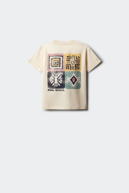 Springfield White Boys Ethnic Short-Sleeved T-Shirt SKU: 5653297_97 Image 02