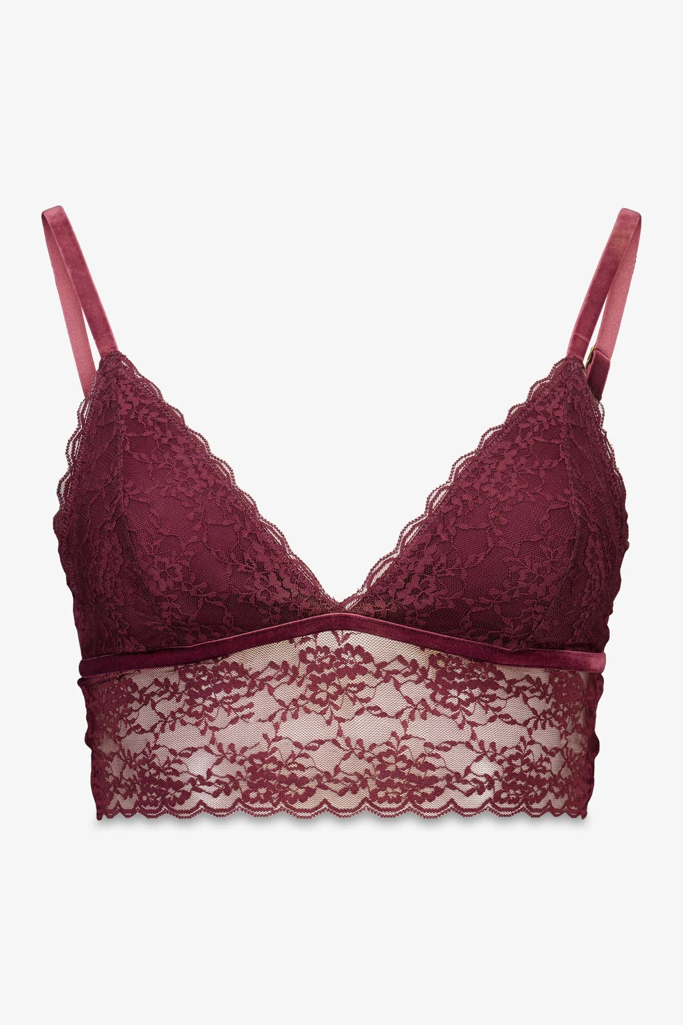 Women Secret_Wine_Lovely Burgundy Lace Triangle Bralette_5662012_68_07