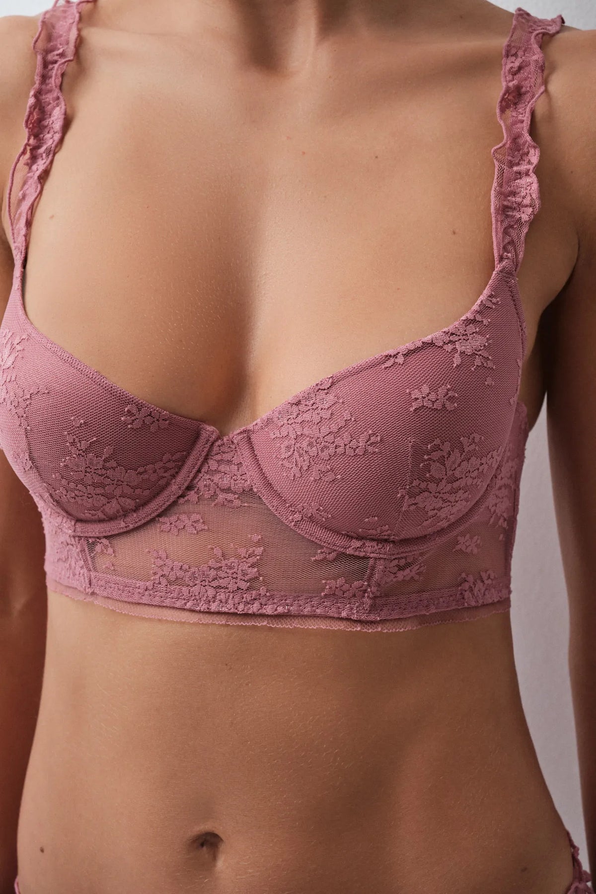 Women Secret Pink Women Pink Lace Balconette Bra BEAUTIFUL SKU: 5664490_72 Image 03
