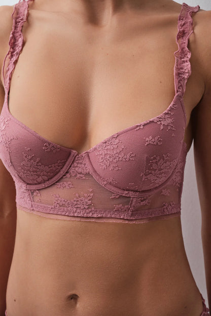 Women Secret Pink Women Pink Lace Balconette Bra BEAUTIFUL SKU: 5664490_72 Image 03