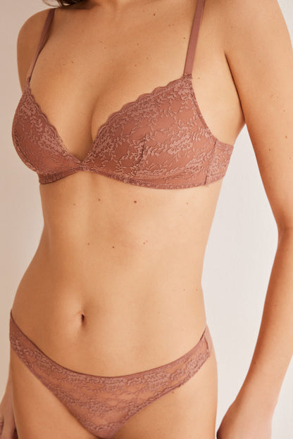 Charming Light Brown Lace Triangle Bra_5667862_32_02