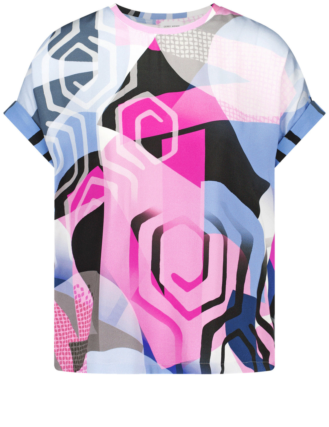 Gerry Weber_Comfortable Blouse Top with an All-Over Pattern_570331-35027_9078_01