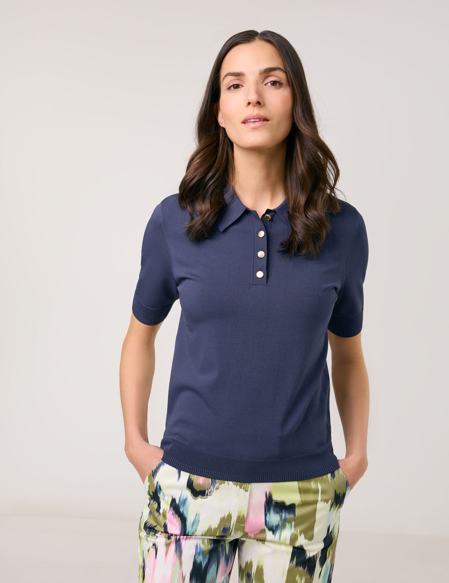 Gerry Weber_Short Sleeve Jumper in a Polo Shirt Look_571053-35719_80034_01