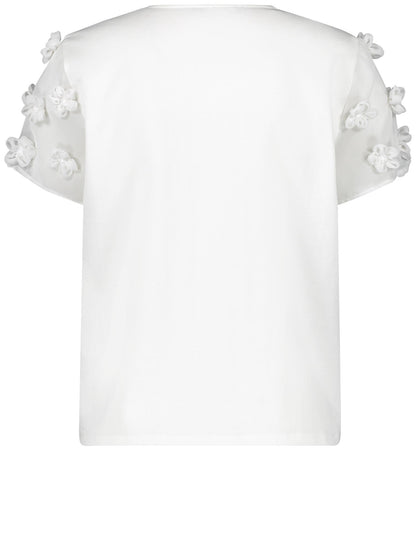 T-Shirt With Floral Decoration_571325-16130_9700_03