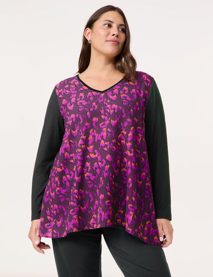 Flared Long Sleeve Top With A Blouse Front_01