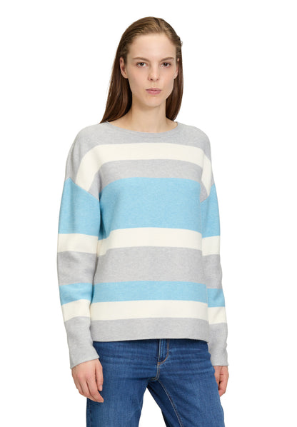 Knitted Sweater with Stripes_5718-3017_9881_01