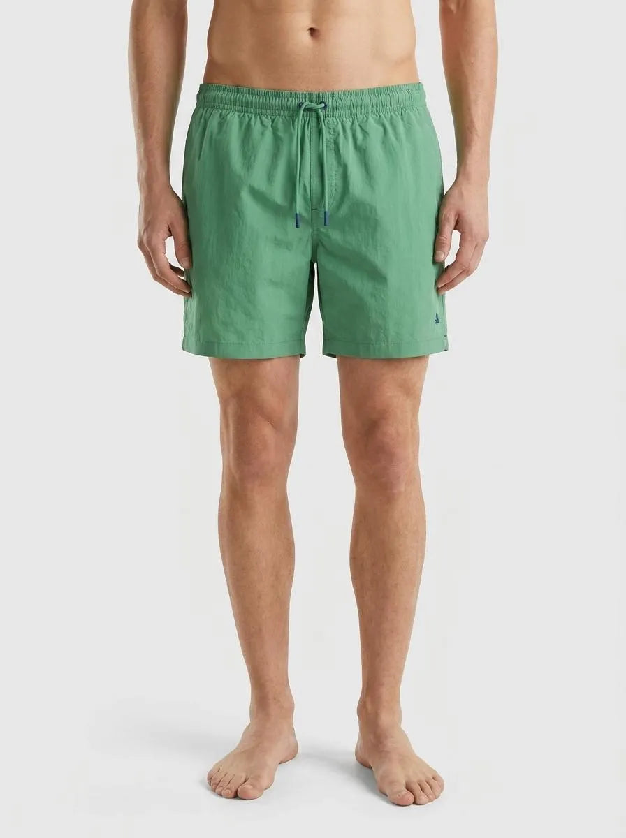 Benetton Green Men Drawstring Swim Trunks SKU: 57EH6X00V_0P8 Image 00