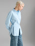 Sisley Light blue Women Striped Shirt with Laces SKU: 58B5LQ0AI_911 Image 03