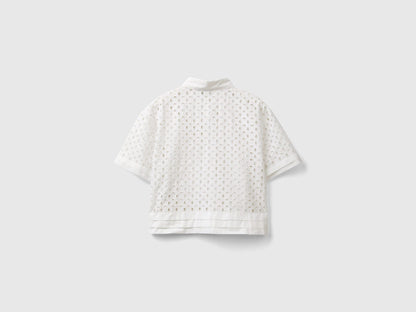 Short Sleeve Shirt In Broderie Anglaise_58BHDQ08B_101_04