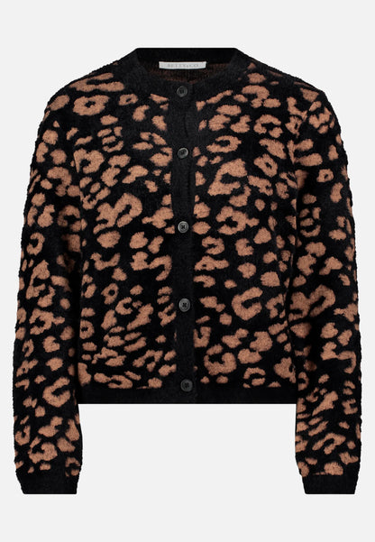 Betty Barclay_Black/Camel_Jacquard Knit Cardigan_5910-3124_9873_04