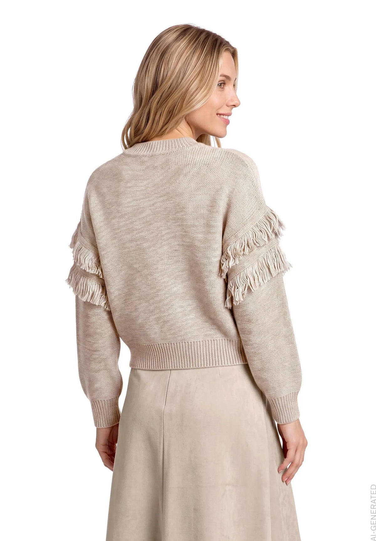 Betty Barclay Taupe Melange Women Knit Jumper SKU: 5968-3276_7714 Image 03