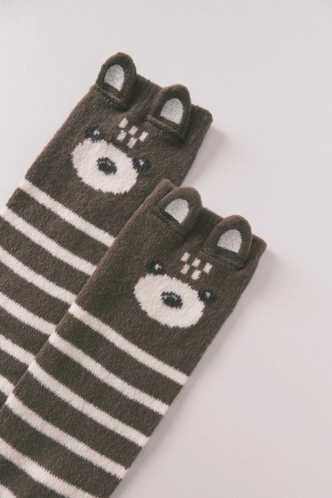 Women Secret_Beige/Camel_3D Bear Print Long Socks_5972009_53_01