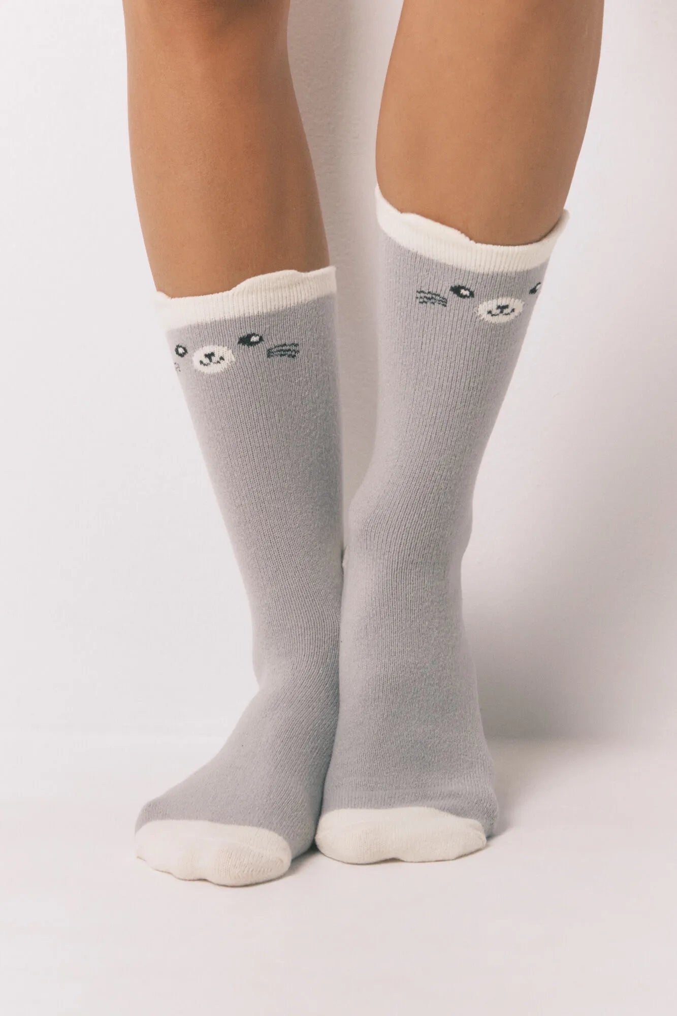 Women Secret_Dark Grey_3D Rabbit Print Long Socks_5972011_42_01
