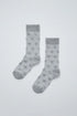Women Secret Medium Grey Women Grey Textured Heart Long Socks SKU: 5974256_46 Image 01