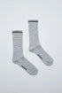 Women Secret Black Women Grey Lurex Texture Long Socks SKU: 5974259_01 Image 01