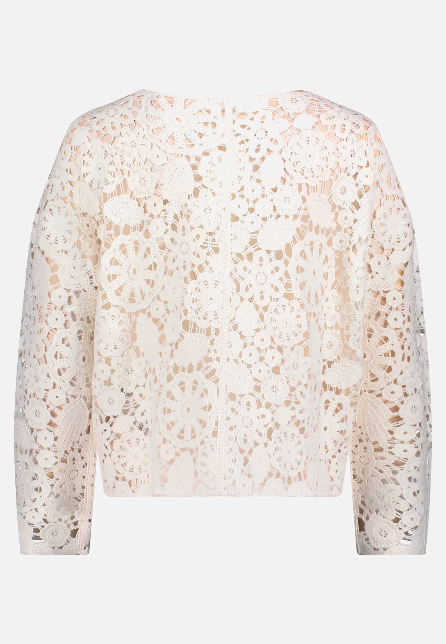Betty Barclay Offwhite Women Open-Knit Sweater with Boat Neck SKU: 5999-3287_1014 Image 05