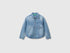 Benetton Light Blue Girls Denim Shirt with Stars SKU: 59K4CQ04Q_902 Image 01