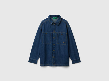Benetton_Blue_Denim Shirt with Pockets_5AD6CQ04C_901_01