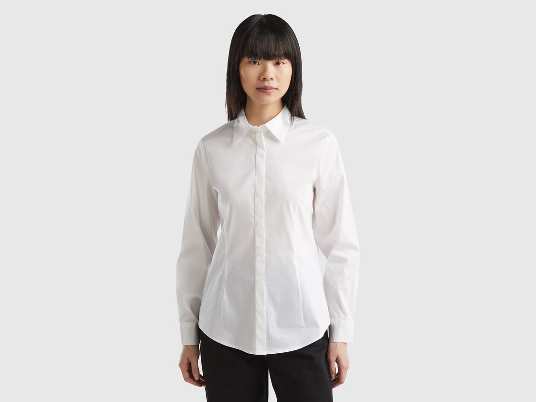 Shirt In Stretch Cotton Blend_5AWRDQ03B_101_01