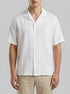 Benetton White Men 100% Linen Short-Sleeved Shirt SKU: 5BKUUQ06S_101 Image 00