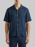 Benetton Dark Blue Men 100% Linen Short-Sleeved Shirt SKU: 5BKUUQ06S_904 Image 00