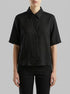 Benetton Black Women Short Shirt in Pure Linen SKU: 5BML5QB75_100 Image 00
